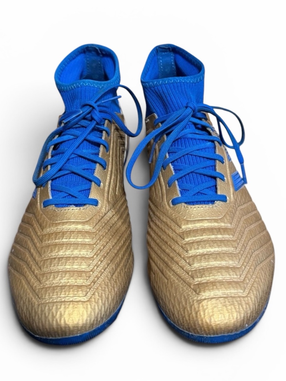 Adidas Predator 19.3 FG Mens Soccer Cleats Gold Blue F35596 Size 11 - Picture 3 of 6